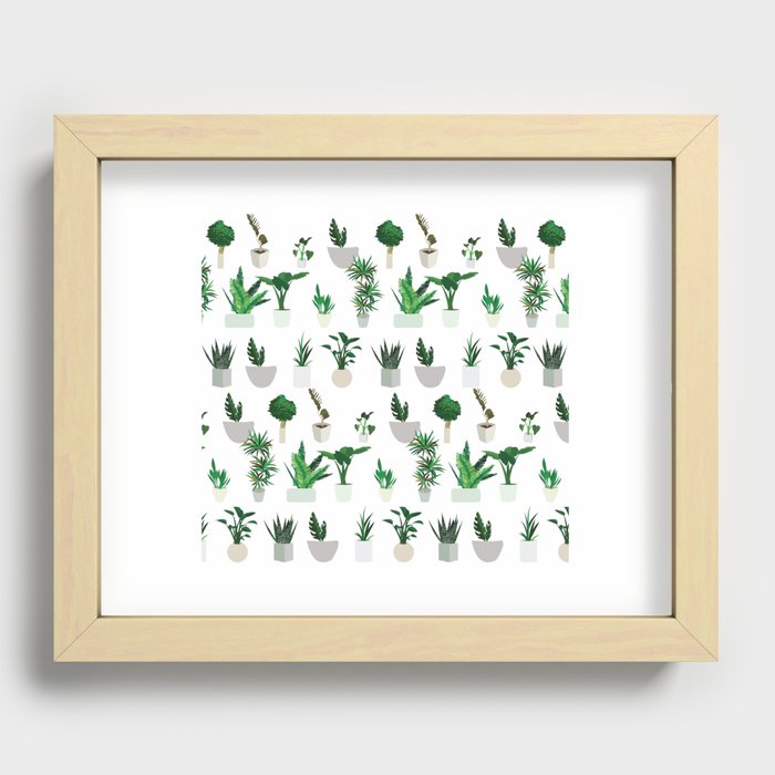 Plant Pattern Recessed Framed Print