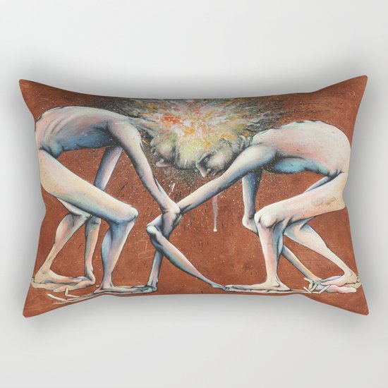 The Conjoined Collision Culmination Rectangular Pillow