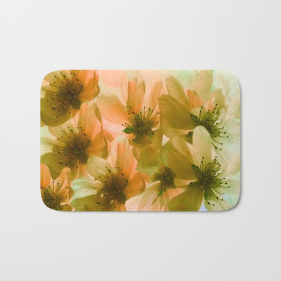 Orange Blossom Abstract Bath Mat