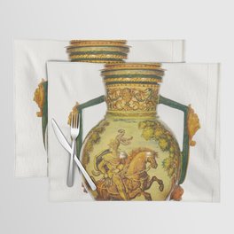 Medieval castle life | Luxury handmade decor | Colorful porcelain vase  Placemat