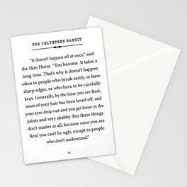 The Velveteen Rabbit ~ You become Real Stationery Card
