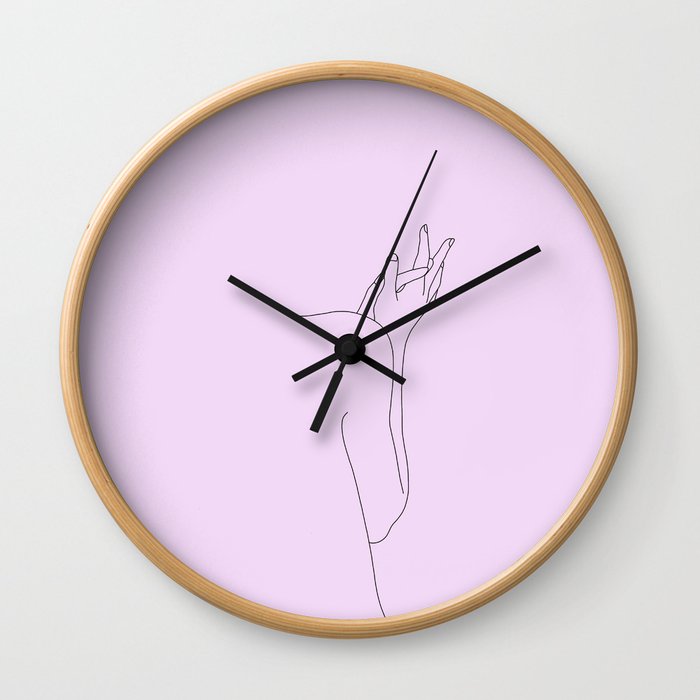 Lilac figure illustration - Jaden Wall Clock