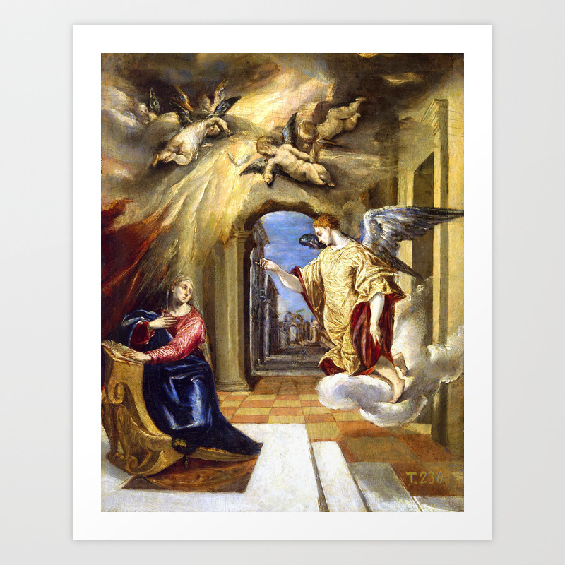 El Greco Domenikos Theotokopoulos The Annunciation 1570 Art