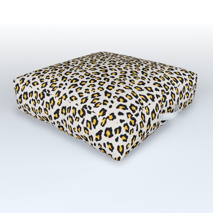 Leopard Print - Mustard Yellow Original Outdoor Floor Cushion by  SilverPegasus | Society6