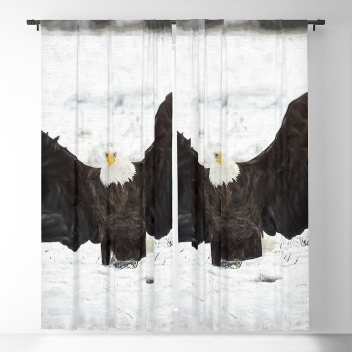 Eagle and Raven Blackout Curtain