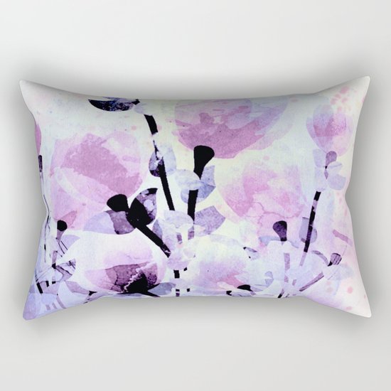soft pink and purple bouquet Rectangular Pillow