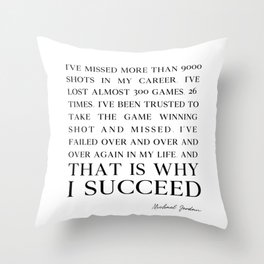 I've missed more than 9000 shots Throw Pillow