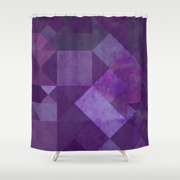 Purple Squares Shower Curtain