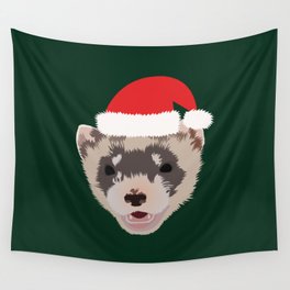 Christmas Ferret Wall Tapestry