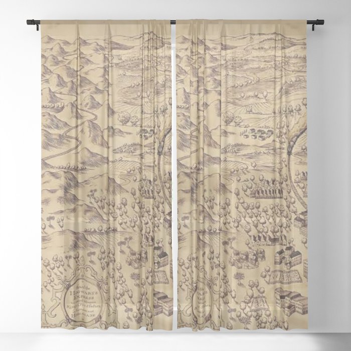 Magic Map Sheer Curtain