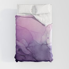 Purple Amethyst Crystal Inspired Abstract Flow Painting Duvet Cover