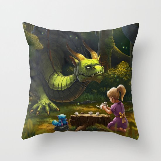 Tea Time Throw Pillow
