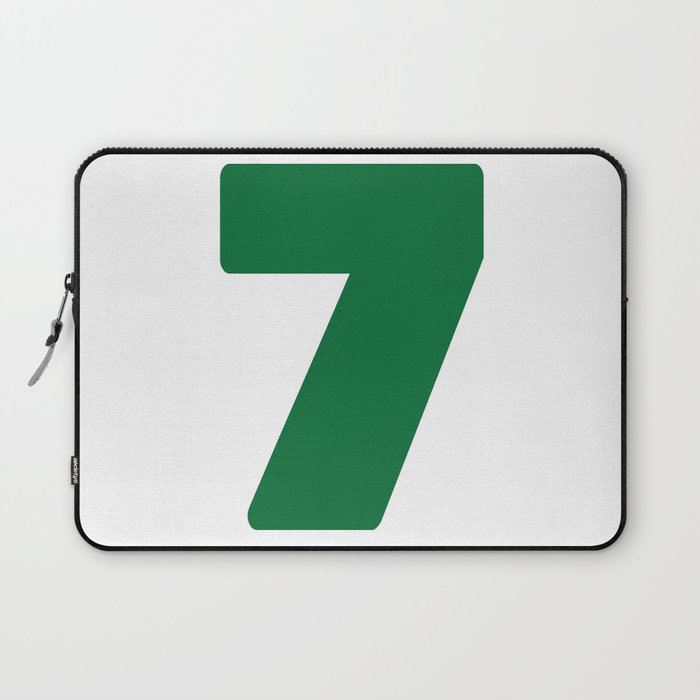 7 (Olive & White Number) Laptop Sleeve
