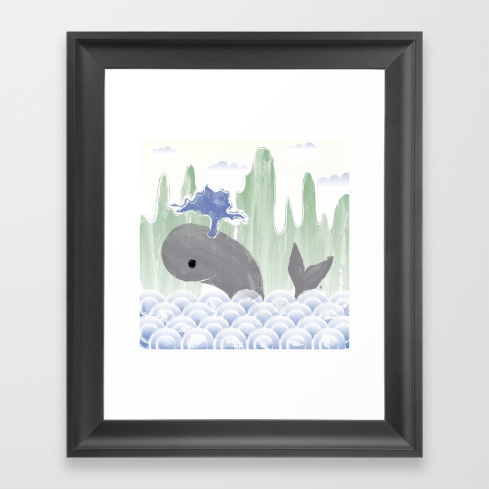 Whale Framed Art Print