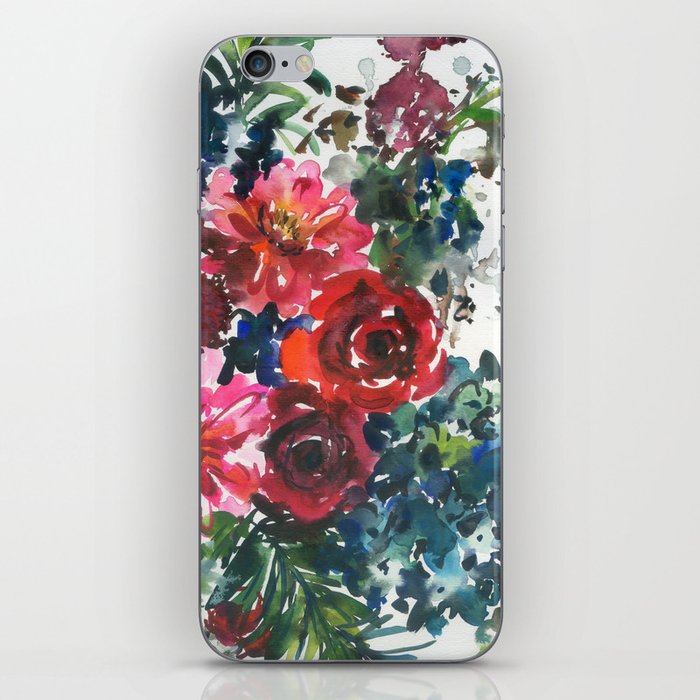 colorful bouquet: chrysanthemums iPhone Skin