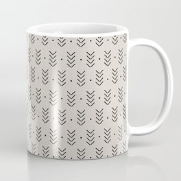 Arrow Lines Geometric Pattern 11 in Creamy grey Mug