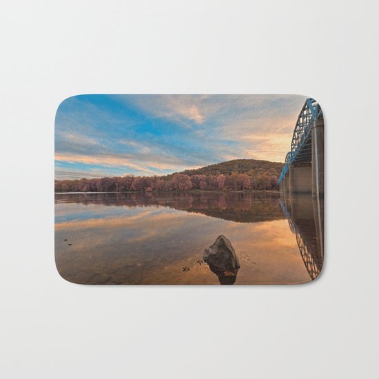 Point of Rocks Sunset - Pastel Fantasy Bath Mat