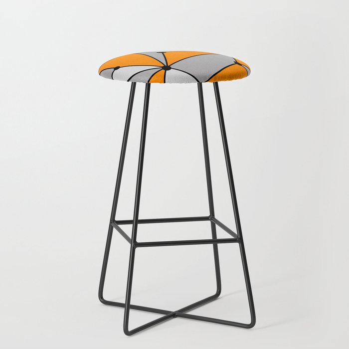 Abstract geometric pattern - orange and gray. Bar Stool