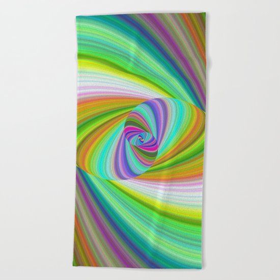 Happy summer ellipse magic Beach Towel