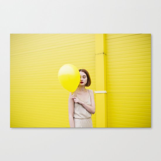 Girl balloon Canvas Print