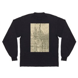 Vintage SALT LAKE CITY USA Map Long Sleeve T-shirt