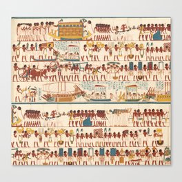 Hieroglyphics Egyptian Pattern Canvas Print