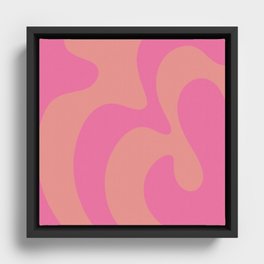 Pink Water Puddles  Framed Canvas
