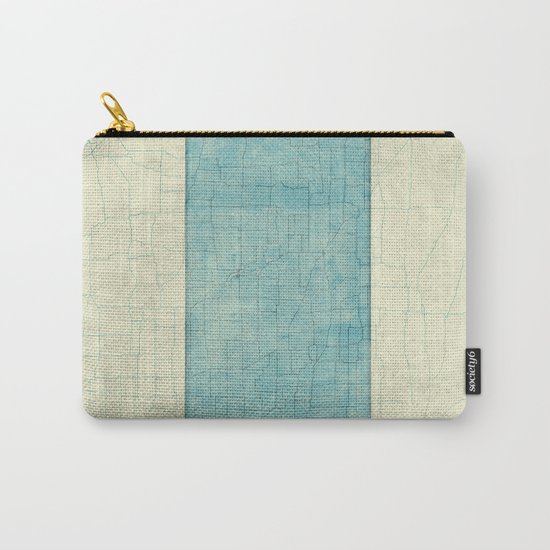 North Dakota State Map Blue Vintage Carry-All Pouch