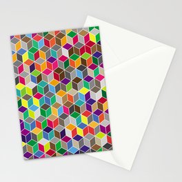 Background from cubes. Vintage illustration Stationery Card