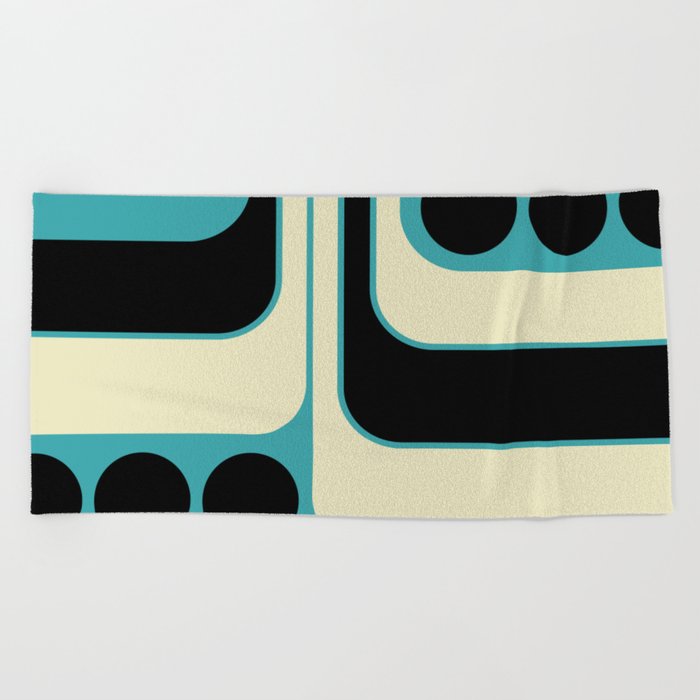 Retro Geometric Design 648 Beach Towel