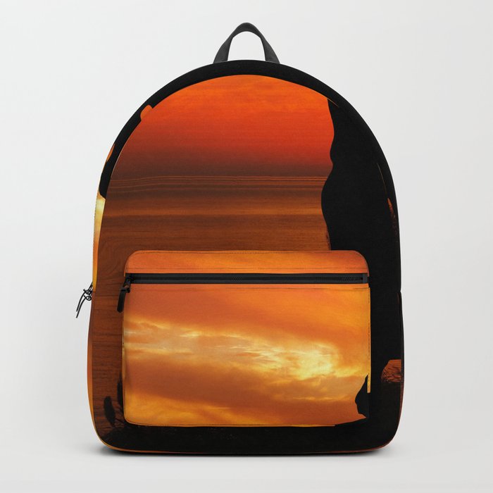 Sunset Kissing on the beach Backpack