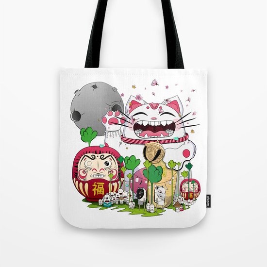 Maneki-neko in the magical world Tote Bag