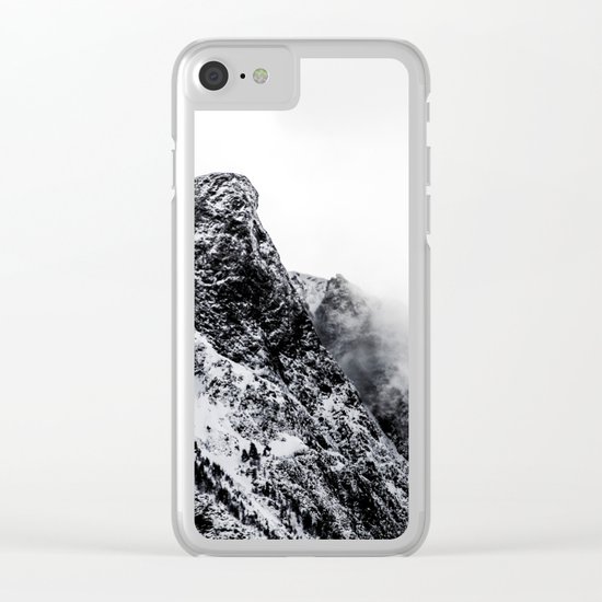 Mountain black white 5 photo Clear iPhone Case