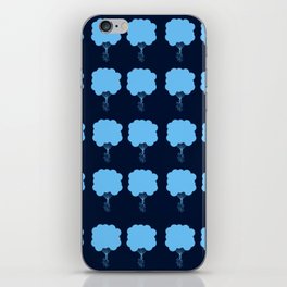 Pastel Blue Party Balloons Silhouette iPhone Skin