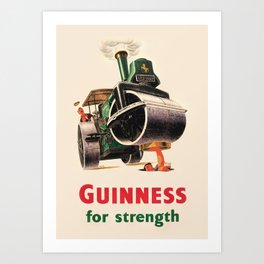 0006 - Guinness For Strength (Steamroller) Poster Art Print