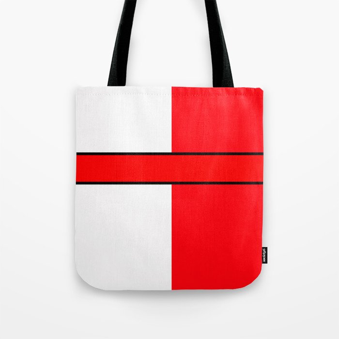 Team Color 6...red,white Tote Bag