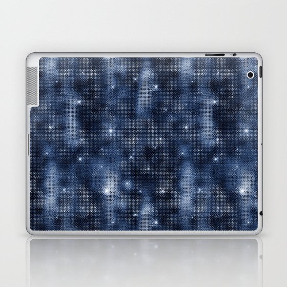 Glam Navy Blue Diamond Shimmer Glitter Laptop & iPad Skin