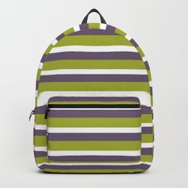 Purple & Green Stripes Backpack | Pattern, Digital, Sorority, Allages, Contemporary, Graphicdesign, Green, Collegedecor, Aubergine, Decor 