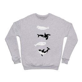 Belugas & Orcas on Teal Crewneck Sweatshirt