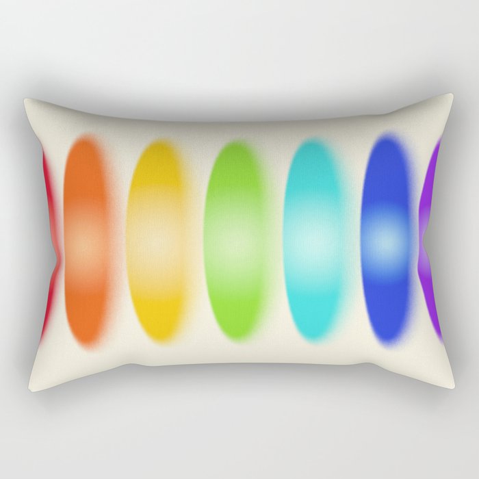 Seven Chakras - Colorful Gradient Auras Rectangular Pillow