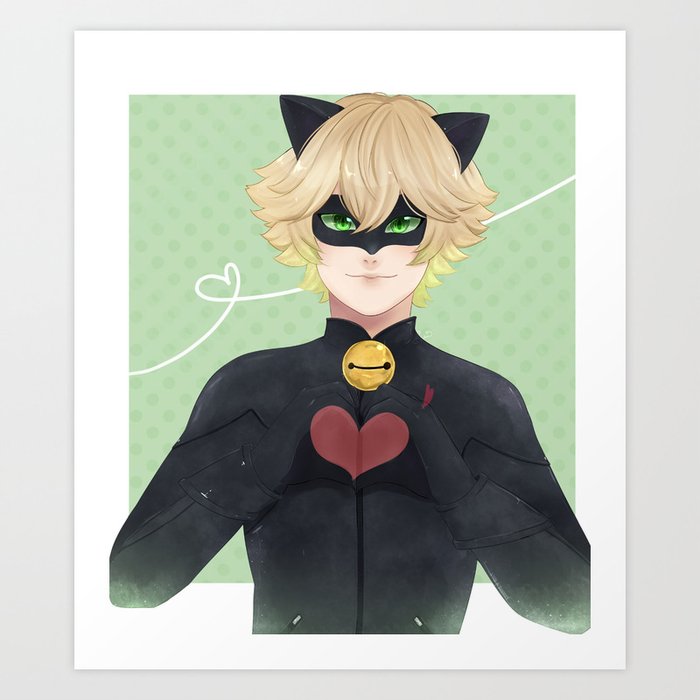 Chat Noir Art Print By Starbunniie Society6 Chat Noir Art Print By Starbunniie Society6