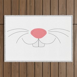 Cute bunny nose Outdoor Rug