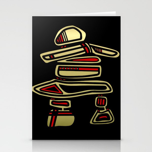 Tribal Inuksuk Stone Totem Figure Stationery Cards