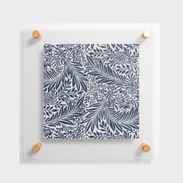 William Morris Vintage Blue Leaves Ornament Pattern Victorian Floral Pattern Floating Acrylic Print