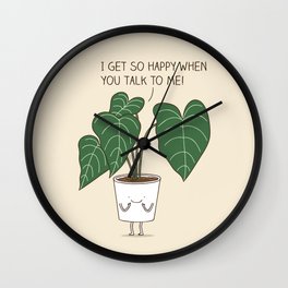 Plant talk Wall Clock