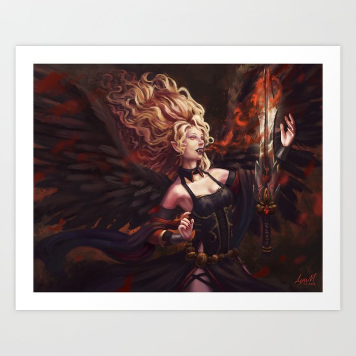 Vampire Angel Art Print