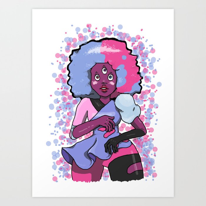 cotton candy garnet art