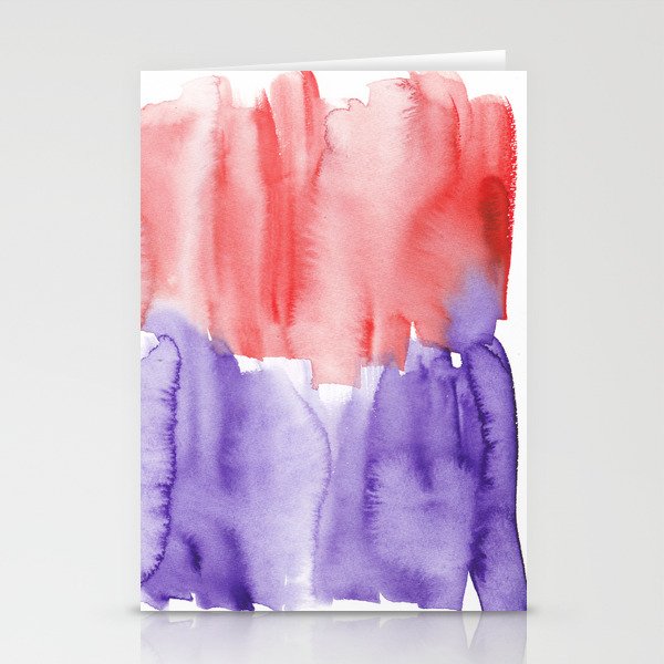6  Abstract Expressionism Watercolor Painting 220331 Minimalist Art Valourine Original  Stationery Cards