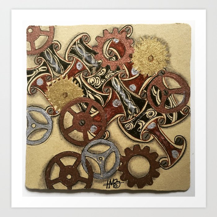 Zentangle, wall art, circles, pattern | Art Board Print