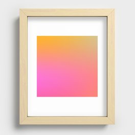 18 Sunset Sky Gradient Aesthetic 220513   Recessed Framed Print